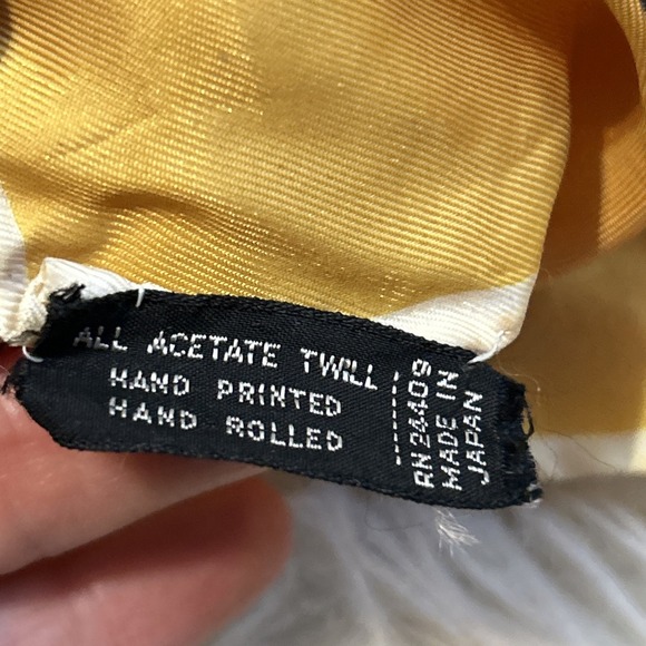 Vintage Equestrian Scarf Satin Twill Hand Painted Japan Horses Bits Bridles Belt - Picture 5 of 8